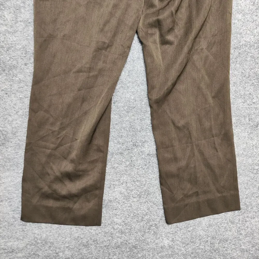 Apt. 9 Dress Pants Mens 29x30 Brown Microfiber Flat Front Straight Leg Office